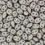 SuperDuo Beads 2.5x5mm Powdery - Pastel Gray